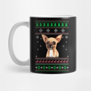 Chihuahua Ugly Christmas Sweater Funny Dog Lover Owner Gifts Mug